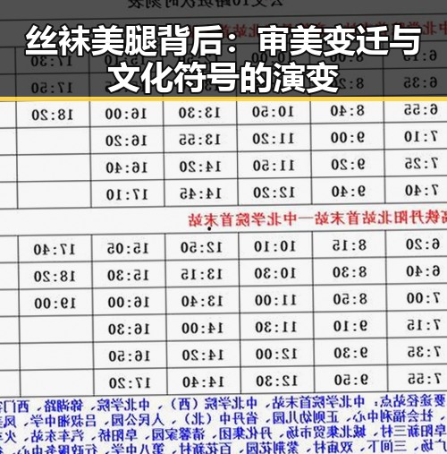 丝袜美腿背后:审美变迁与文化符号的演变